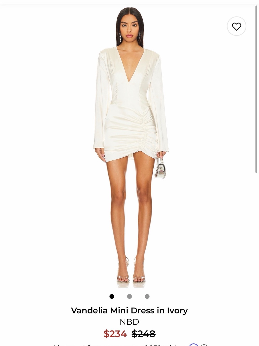 NBD Vandelia Mini Dress in Ivory